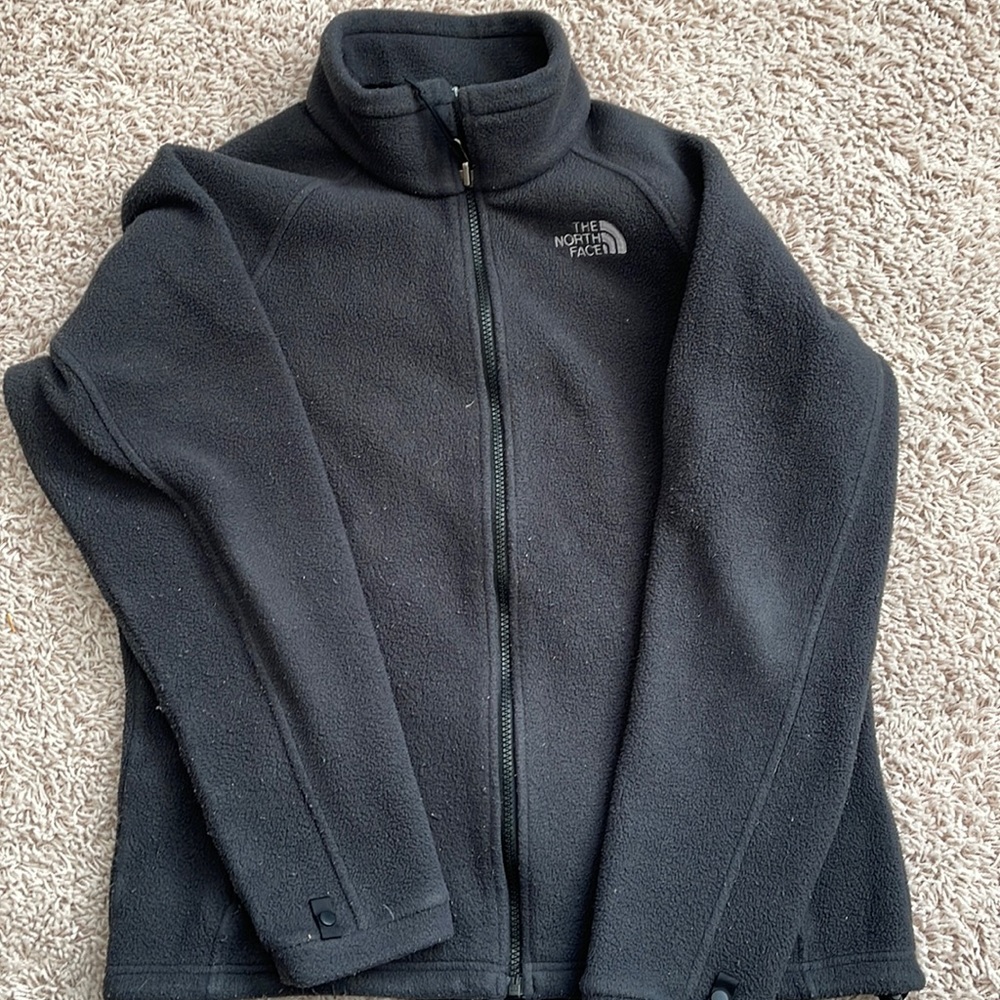 Women’s The North Face black fleece full zip jacket